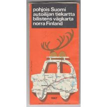 pohjois Suomi autoilijan tiekartta 1967