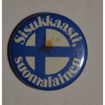 Sisukkaasti, suomalainen -rintanappi