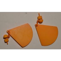 Muoviset korvakorut, oranssi