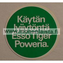 Käytä lyijytöntä Esso Tiger Poweria -tarra
