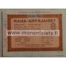 Raha-arpajaiset Arpalippu 8/1976
