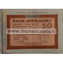 Raha-arpajaiset Arpalippu 10/1976