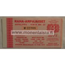 Raha-arpajaiset Arpalippu 3/1977