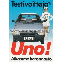 Testivoittaja Uno!-mainoskortti