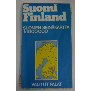 Suomi-Finland Suomen seinäkartta 1:1000 000