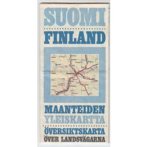 Suomi - Finland maanteiden yleiskartta 1969