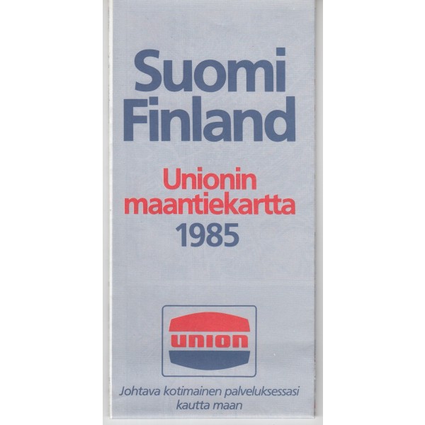 Suomi Finland Unionin maantiekartta 1985