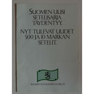 Suomen seteliuudistus 1986-87-esite