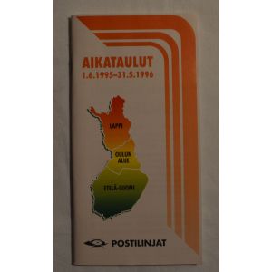 Postilinjat - Aikataulut 1.6.1995-31.5.1996