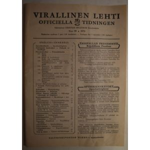 Virallinen Lehti N:o 99/1975