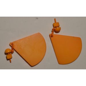 Muoviset korvakorut, oranssi