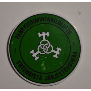 Pankkitoimihenkilöliitto -rintamerkki