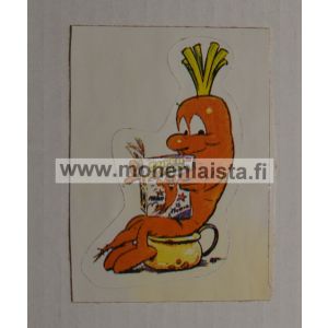 Porkkana potalla tarra