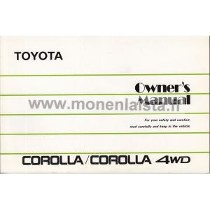 Toyota Corolla/Corolla 4WD Owner's Manual